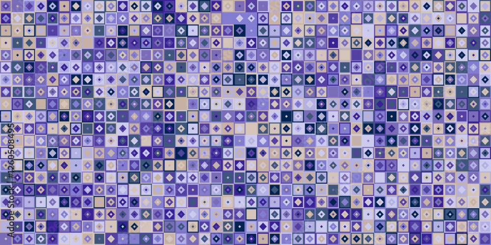 Poster abstract background of multi-colored squares and rhombuses pattern. geometric pattern vector backdro