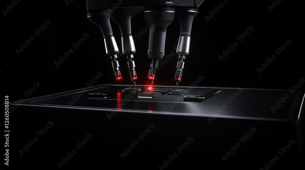 Aufkleber this image showcases advanced robotic arms equipped with precision tools, highlighting innovation an