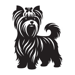Well-crafted Yorkshire Terrier silhouette perfect for digital and print use - Yorkshire Terrier illustration - minimal Yorkshire Terrier vector - dog silhouette
