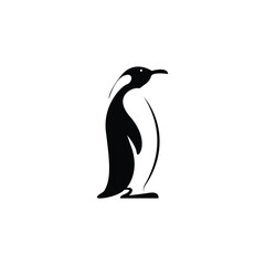 Naklejka premium Best penguin silhouette vector art illustration.