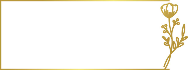 Gold Floral Text Box