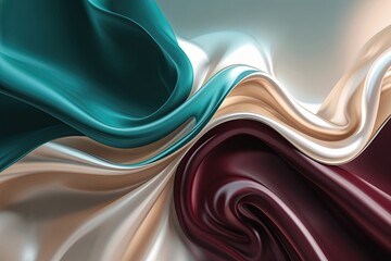 Fototapeta premium Elegant Teal Maroon and Pearly Beige Gradient Background with Soft Light Effect