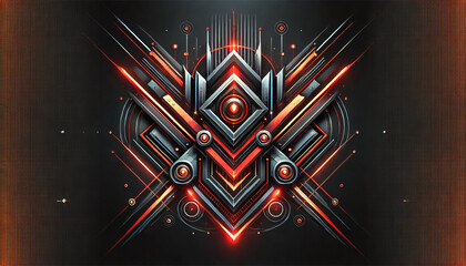 赤と黒のメカニカルデザイン