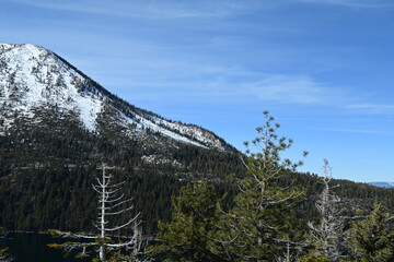 Beautiful view of Lake Tahoe, California in winter