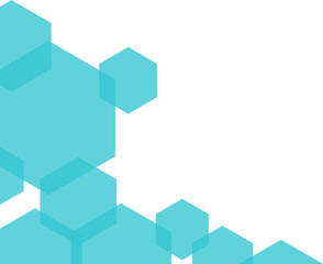 Transparant Blue Hexagonal Corner