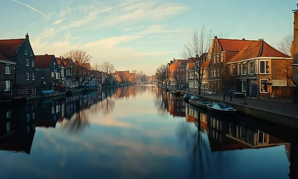 delft canals and historic building video