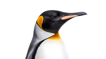 Naklejka premium Closeup king penguin isolated on white background