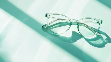 Mint Green Transparent Glasses - Stylish Eyeglasses for Modern Look