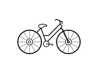 Fototapeta premium racing outline bicycle icon vector isolated on white 