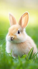 Precious Baby Bunny in a Lush Green Meadow
