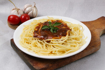 Delicious Spaghetti with Meat Sauce, A Classic Italian Dish