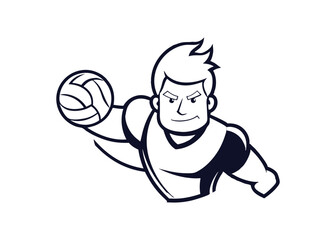 Modern Basketball Sport Silhouette Logo Vector Template Isolated vector illustration
