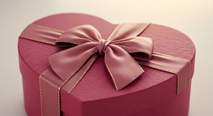 Fototapeta premium Elegant Gift Box with Red Ribbon, Perfect for Celebrations, Birthdays, and Special Occasions, Isolated on White Background