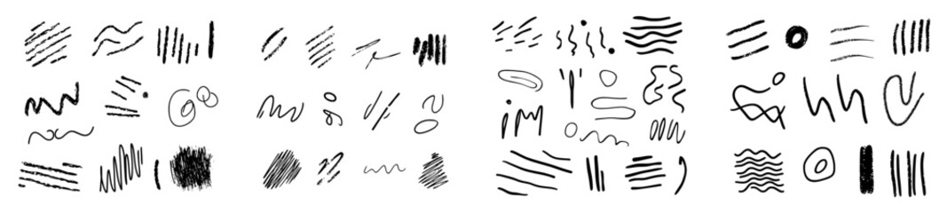 Illustrations featuring black and white backgrounds with chaotic line patterns, suitable for posters and flyers