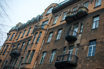 Facade of an old residential building
