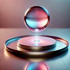 Levitating Futuristic Liquid Sphere – Sci-Fi Molecular Gastronomy