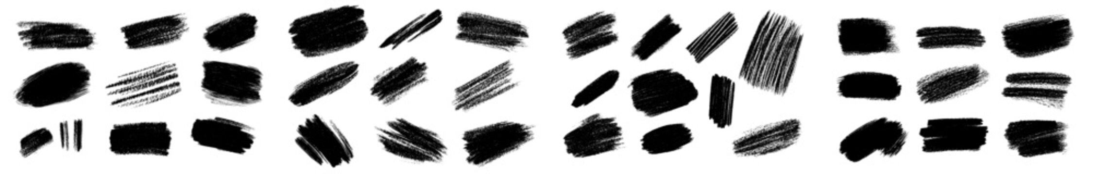 black brush strokes on white background clip art preview