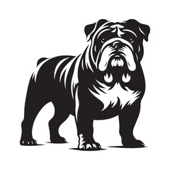 Strong and powerful Bulldog silhouette designed for branding - Bulldog illustration - minimal Bulldog vector - dog silhouette
