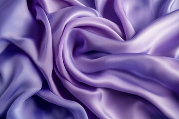 Fototapeta premium Flowing purple silk fabric, soft texture and lighting. AI generated
