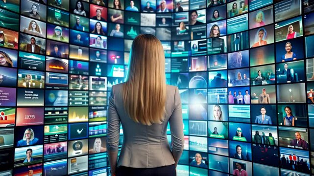 Exploring a digital landscape of diverse content and vibrant visuals