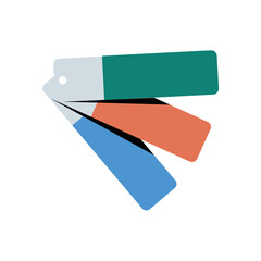 Color Swatches Palette, Flat Vector Illustration Symbolizing Graphic Design, Color Selection, And Visual Creativity, Isolated On White Background