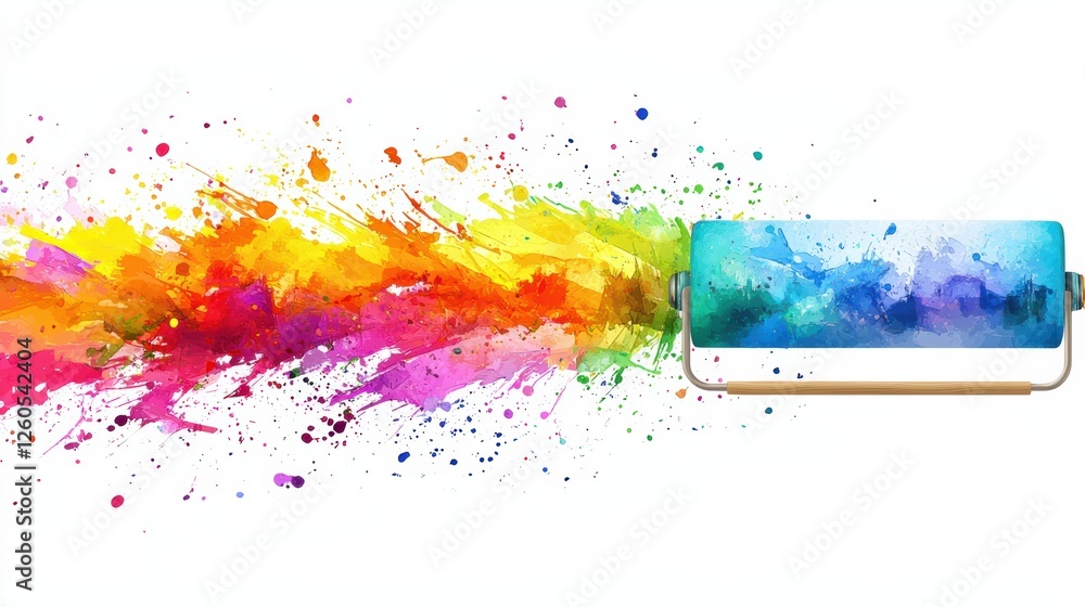 Poster creative color splash art event abstract digital space graphic design vibrant environment artistic v