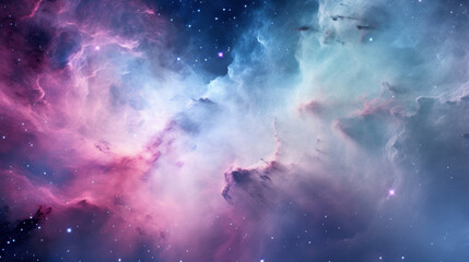 Naklejka premium Colorful nebula in the depths of space at an unknown time