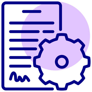recommend clip art: contract management vector mixed outline icon