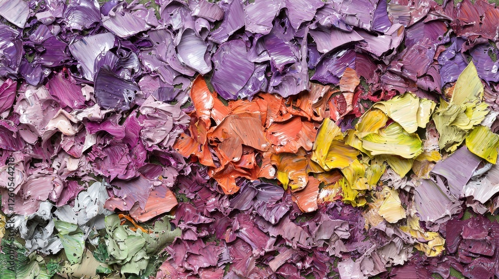 Poster abstract art creation studio painting technique colorful palette close-up artistic expression