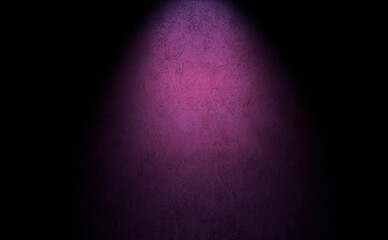 Dark textured background with a spotlight effect in purple tones. Ideal for stage, theater, or artistic designs, creating a dramatic and moody atmosphere.