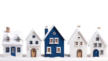 small house in the snow