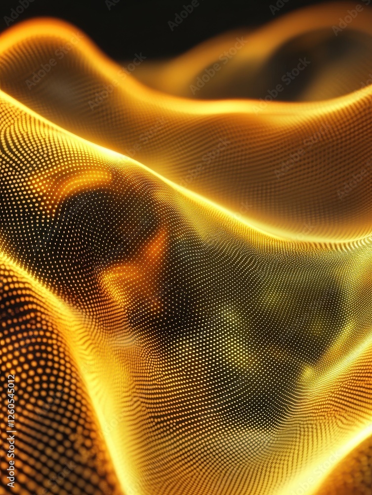 Aufkleber yellow line waves abstract background modern flowing lines futuristic tech concept suitable various 