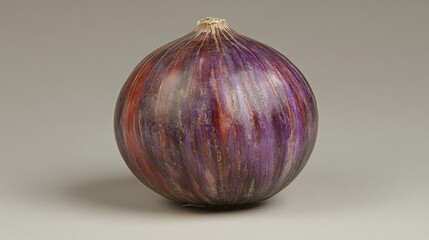 Fototapeta premium Vibrant Organic Purple Vegetable with Unique Textures Against a Neutral Background