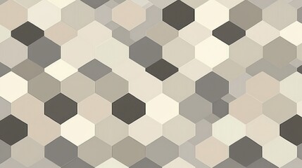 Hexagonal harmony: A mesmerizing mosaic of neutral tones and geometric elegance