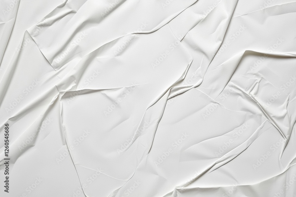 Poster Soft folds of textured surface adding depth to design projects, providing artistic effect on white background