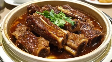 Sumptuous Braised Pork Ribs in a Rich Aromatic Sauce