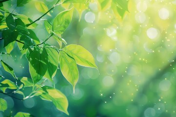 Nature of green leaf in garden at summer. Natural green leaves plants using as spring background. High quality photo