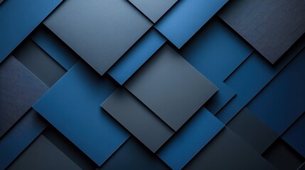 Fototapeta premium Minimalist Blue background with intersecting lines, ideal for design and banner templates. Featuring a clean and simple dark theme with structured composition.