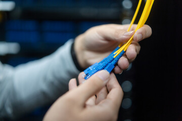 asian engineer working in database