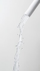 Water Splashing from a White Pipe - A Pure and Refreshing Image