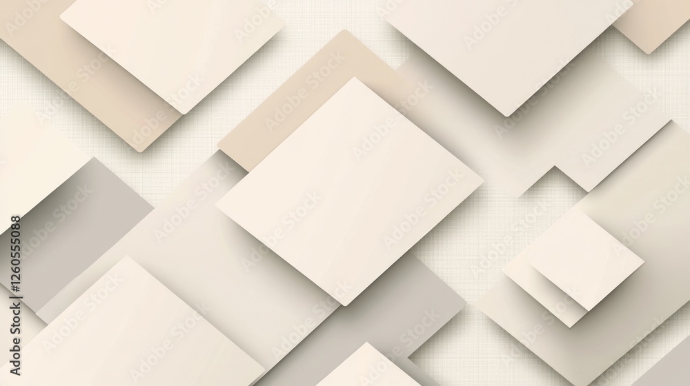 Aufkleber elegant neutral background with overlapping squares and subtle fabric texture