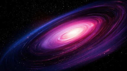 Obraz premium Colorful Spiral Galaxy in Vast Cosmic Space with Stars and Nebulae