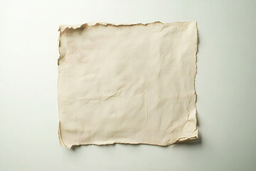 old paper sheet isolated on white