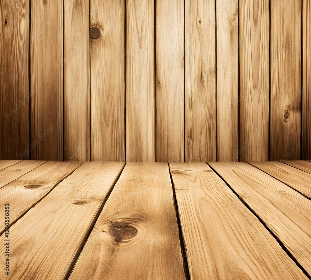 Poster wooden planks form a rustic backdrop, creating a warm and inviting atmosphere perfect for various de