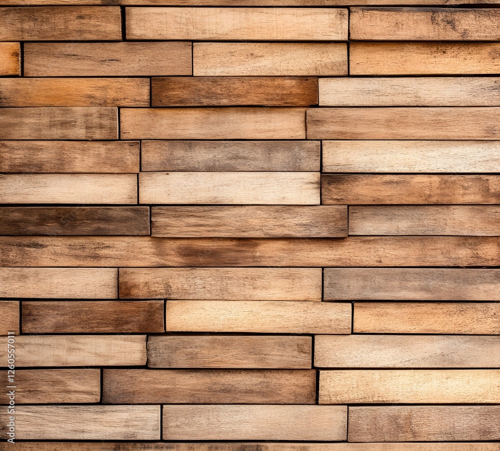 Poster wooden planks arranged in a horizontal pattern, showcasing various shades and textures, creating a r
