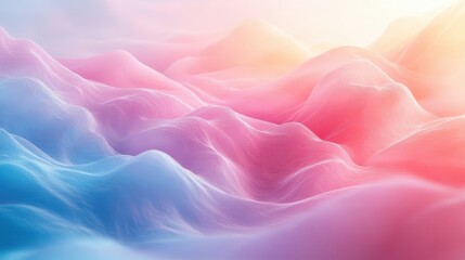 Fototapeta premium Minimalist abstract background with soft pastel colors and gentle gradients. Featuring a calm and serene aesthetic with smooth transitions between colors. Ideal for wellness and relaxation themes.