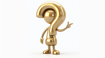 gold guy with question mark
