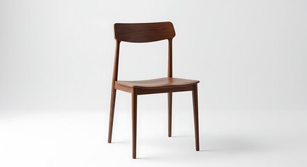 Elegant Wooden Chair Design on White Background for Furniture Promotion