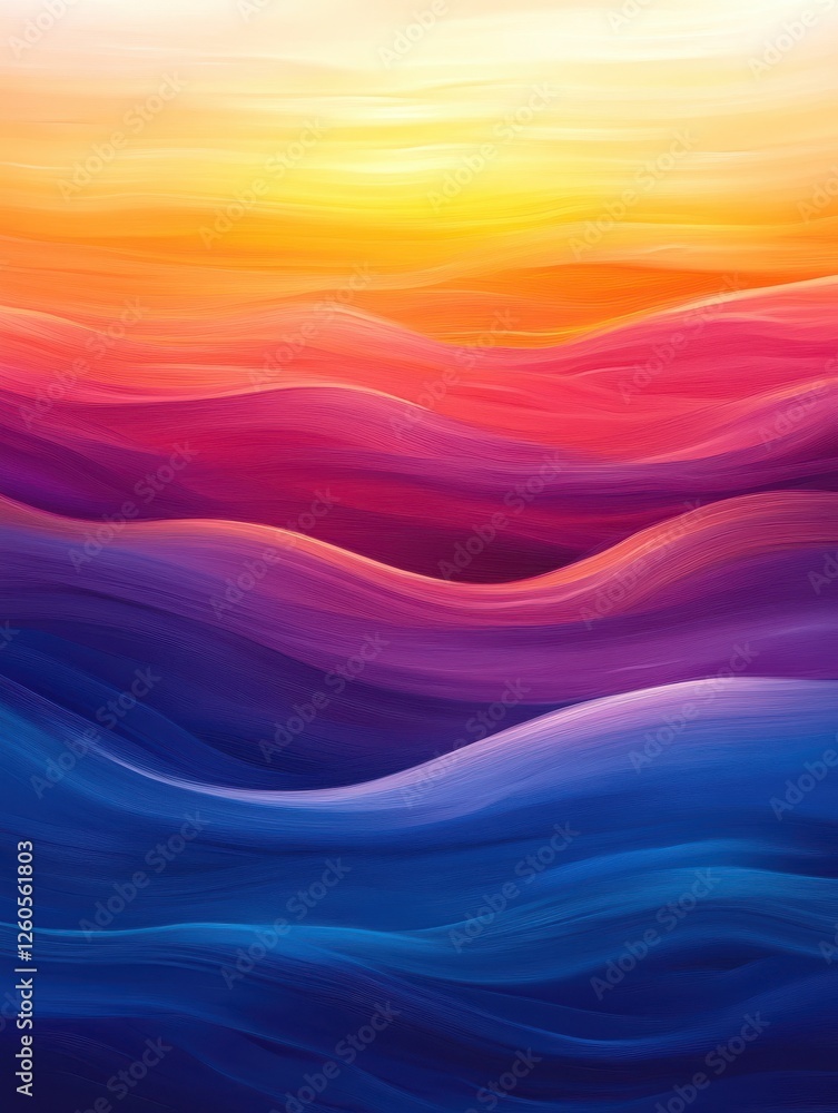 Aufkleber abstract colorful gradient with waves and lines vibrant blur background design. nightfall. illustrat