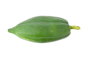 Green papaya on transparent png top view